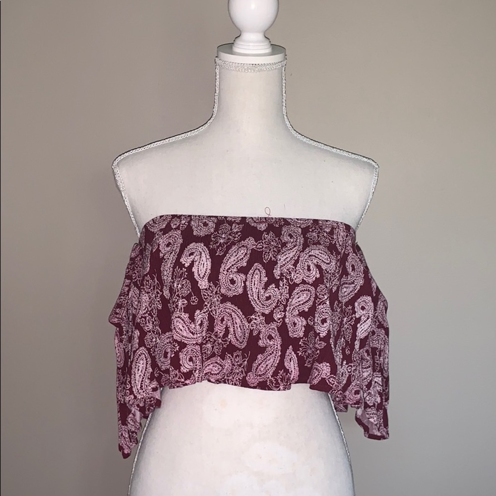 Off the shoulder tube top crop top
